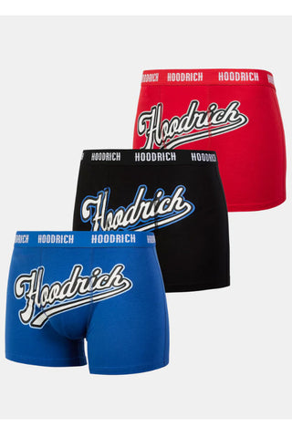 HOODRICH Stadium 3 Pack Boxers Red/Blue/Black