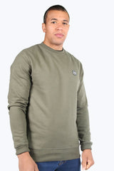 PEACEFUL HOOLIGAN CREW SWEATSHIRT OLIVE