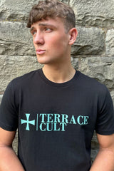 Cult X Logo Tee :: Black & Peppermint