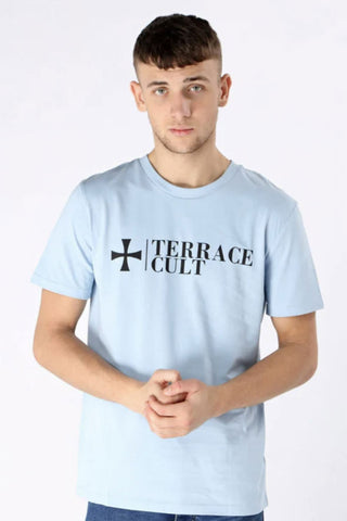 Terrace Cult X Logo Tee :: Sky Blue