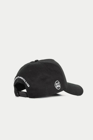 The Couture Club EMBROIDERED BADGE CAP - CHARCOAL